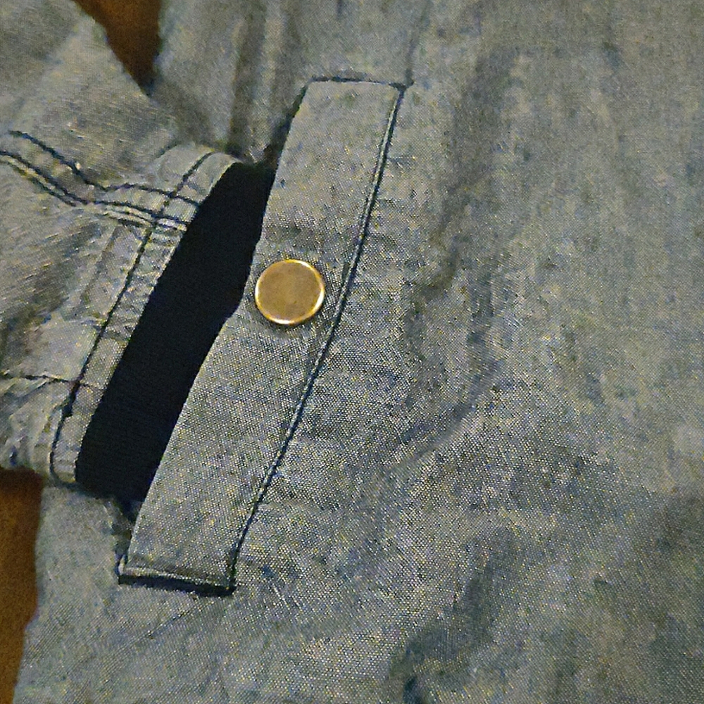 Gap Denim Chambray Bomber Jacket - image 2